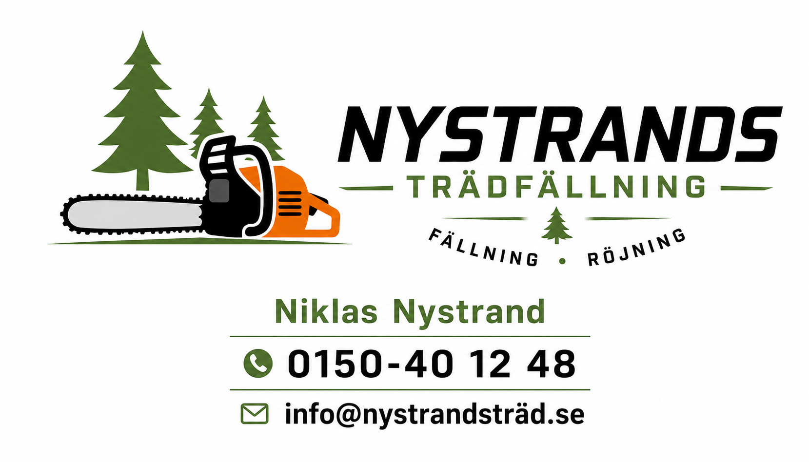Nystrands Trädfällning logotyp